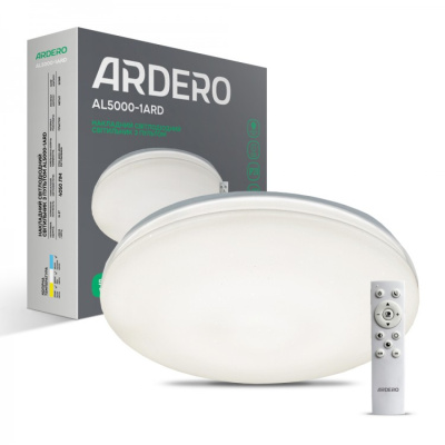 Світлодіодний світильник Ardero AL5000-1ARD 54W коло 4050 Lm 2700K-6500K 400*400*73 mm MONO