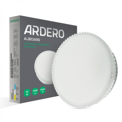 Накладний світлодіодний світильник Ardero AL803ARD 48W коло ДЕКОР 3060Lm 5000K 300*40mm