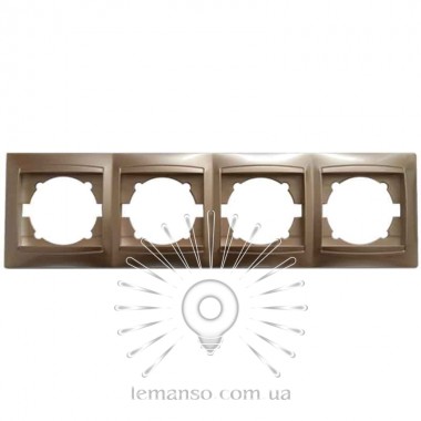 Рамка 4-а золото горизонтальна Сакура LEMANSO