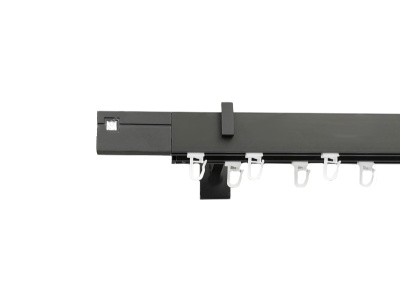 Карниз Профільний SQUARE LINE чорний подвійний 2.0 +закінчення квадро з білим каменем