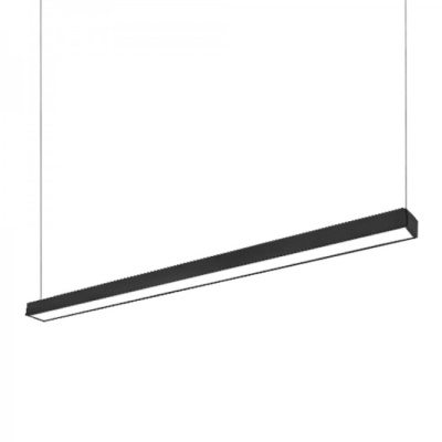 Світлодіодний лінійний світильник Ardero AL4010 30W 6500К чорний (підвіс 1m)