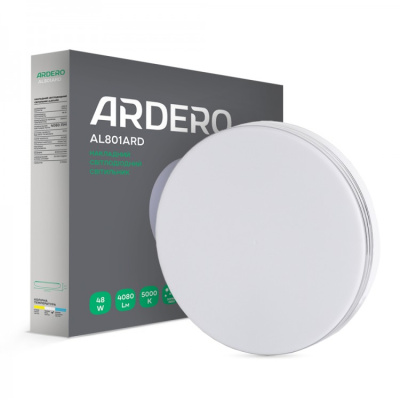 Накладний світлодіодний світильник Ardero AL801ARD 48W коло 4800Lm 5000K 300*40mm