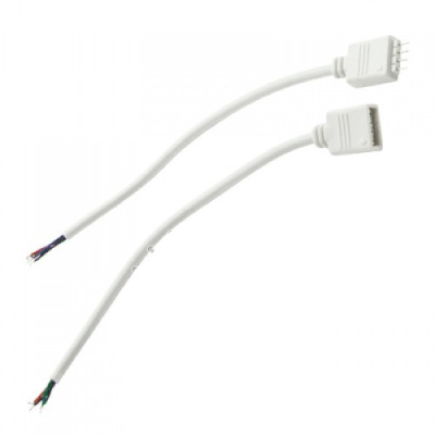 Зєднювач для с/д RGB 4pin{гніздо+штекер} провід 15см Lemanso