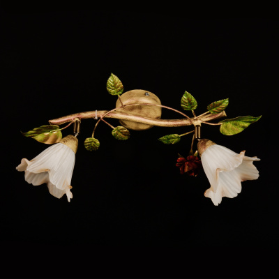 Люстра класичне на два плафона бежева ''Троянда ''