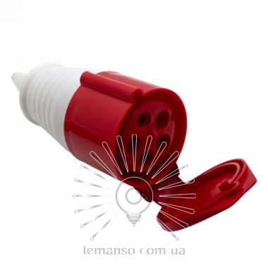 Гніздо  переносне 32А/3п {2п+н+е} 380-415V ІР44 червоне Lemanso 