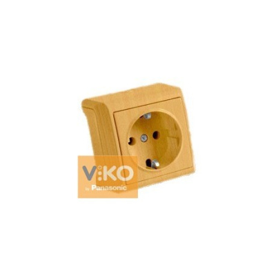 Розетка 1-а з/з дуб накладна VI-KO-VERA