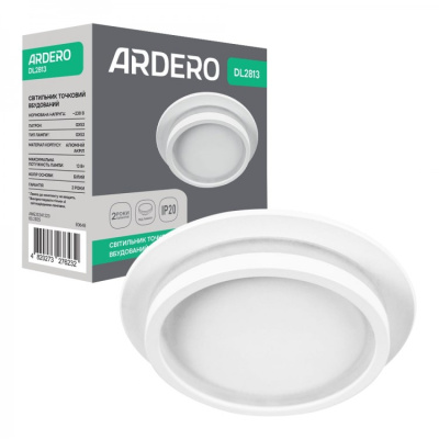 Вбудований точковий світильник Feron DL2813 білий  під л-пу GX53