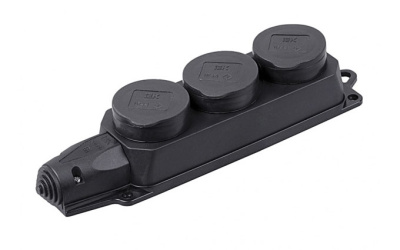 Колодка 3 гнізда з/з одноф. каучук AVF