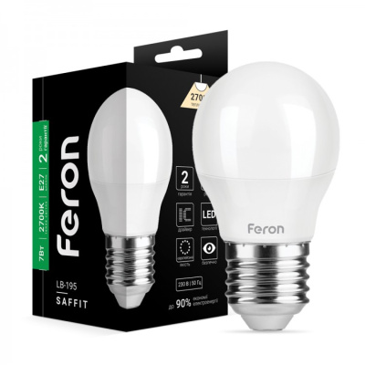 G45 Е27 7W 4000K LED 230V  720Lm  Лампа світодіодна Ферон