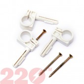 Кріплення для труб і кабеля D20-22мм з забивн.шурупом50