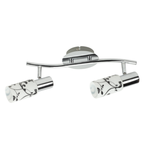 Спот Rabalux Rainbow на два плафони срібний 6176