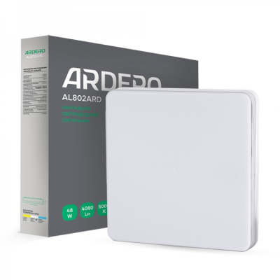 Накладний світлодіодний світильник Ardero AL802ARD 48W квадрат 4080Lm 5000K 300*300*40mm