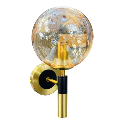 Бра Прометей P9-N2773/1W CB copper amber ball