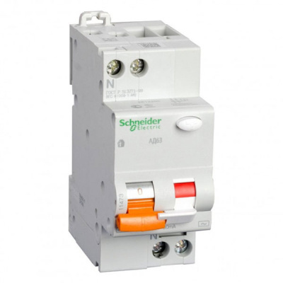 Диф.викл нагрузки АД63 2пол. 16А C 30mA,SCHNEIDER