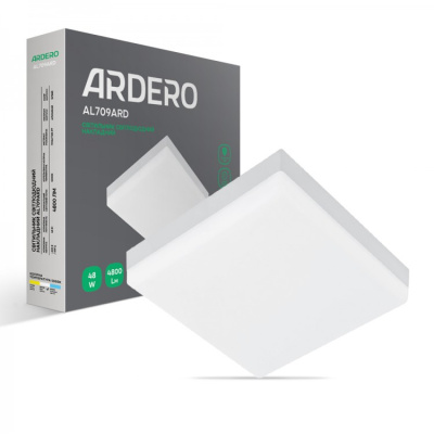 Накладний світлодіодний світильник Ardero AL709ARD квадрат 48W 4800Lm 5000K 300*300*40mm
