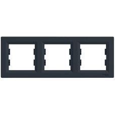 Рамка Schneider Electric Asfora тримісна горизонтальна антрацит EPH5800371