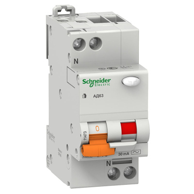 Диф.викл нагрузки АД63 2пол. 25А C 300mA,SCHNEIDER