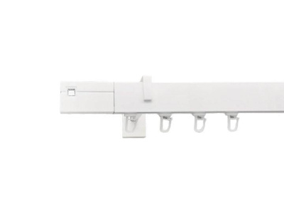 Карниз Профільний SQUARE LINE білий одинарний 3.0 +закінчення квадро з білим каменем