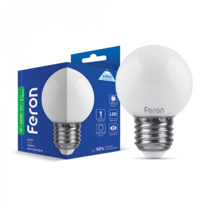 G45 Е27 1W 6400K LED 230V Лампа світодіодна Ферон