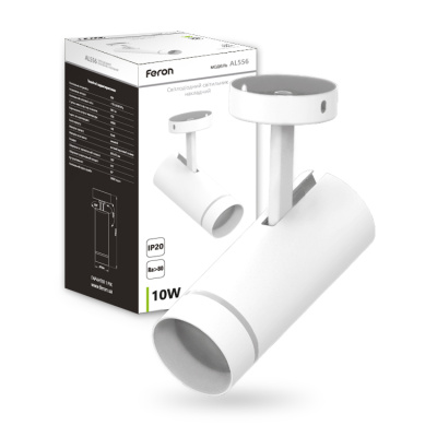 Накладний поворотний світлодіодний світильник Feron AL556 10w білий