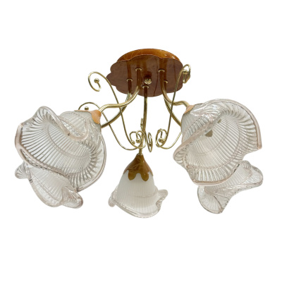 Люстра класична стелева на 5 ламп коричнево/золотиста 03532/5             