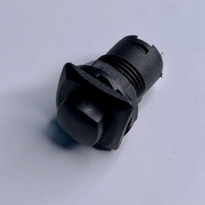 Кнопка  Lemanso квадрат чорна з фіксатором OFF-ON