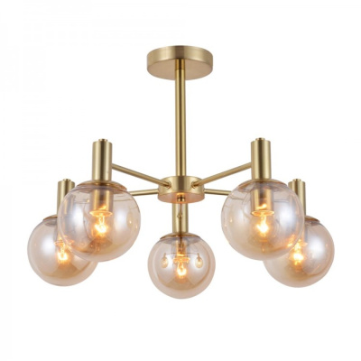 Люстра Ardero BL1550-2 під лампу 5* E27 золота NEAPOL 570*400