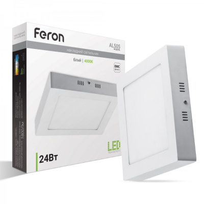 Світлодіодний світильник Feron AL505 24W 4000К 1920LM накладний