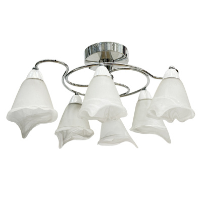 Люстра стелева хромована на 6 ламп 4105/6